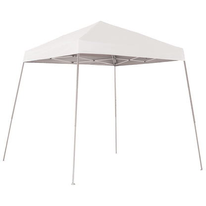 Pop-Up HD 8' x 8' Slant Leg Canopy -  White