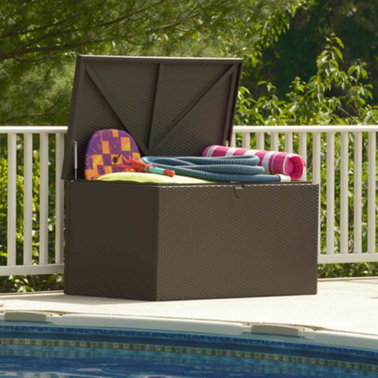 Espresso Patio Storage Box