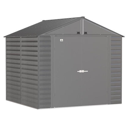 Arrow Select 8 x 8 Steel Storage Shed - Charcoal
