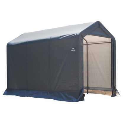 6 x 10 x 6 6" Gray Shed-in-a-Box with Peak Roof