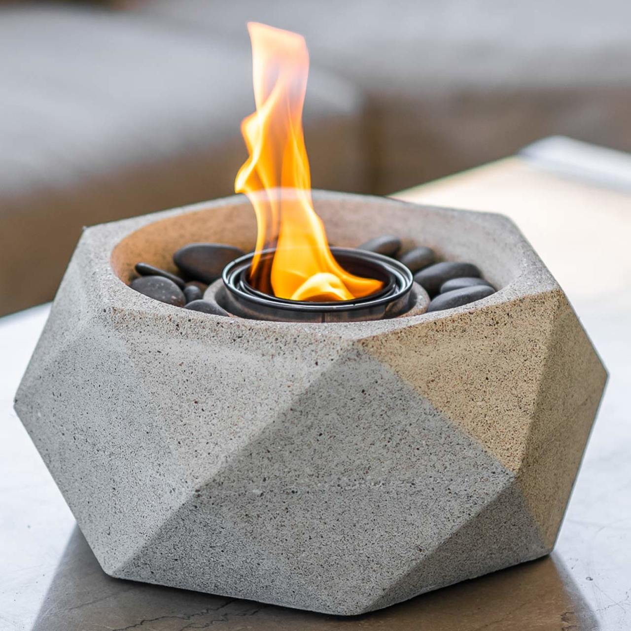 Geo Fire Bowl - White