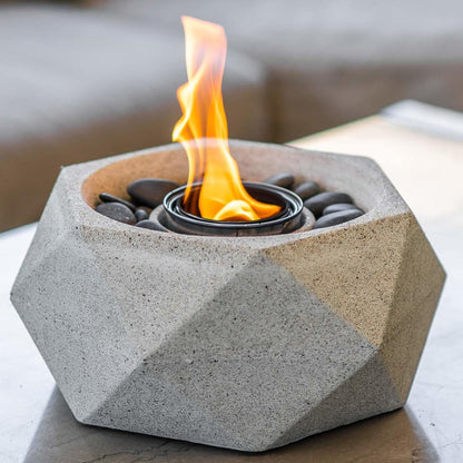 Geo Fire Bowl - White