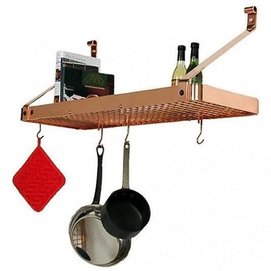 Deep Bookshelf Rack-Copper Finish