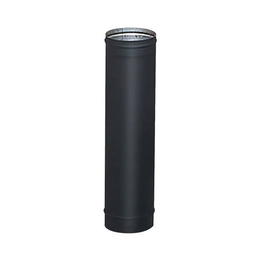 7" x 18" HeatFab Single Wall Black Stovepipe - 2704B
