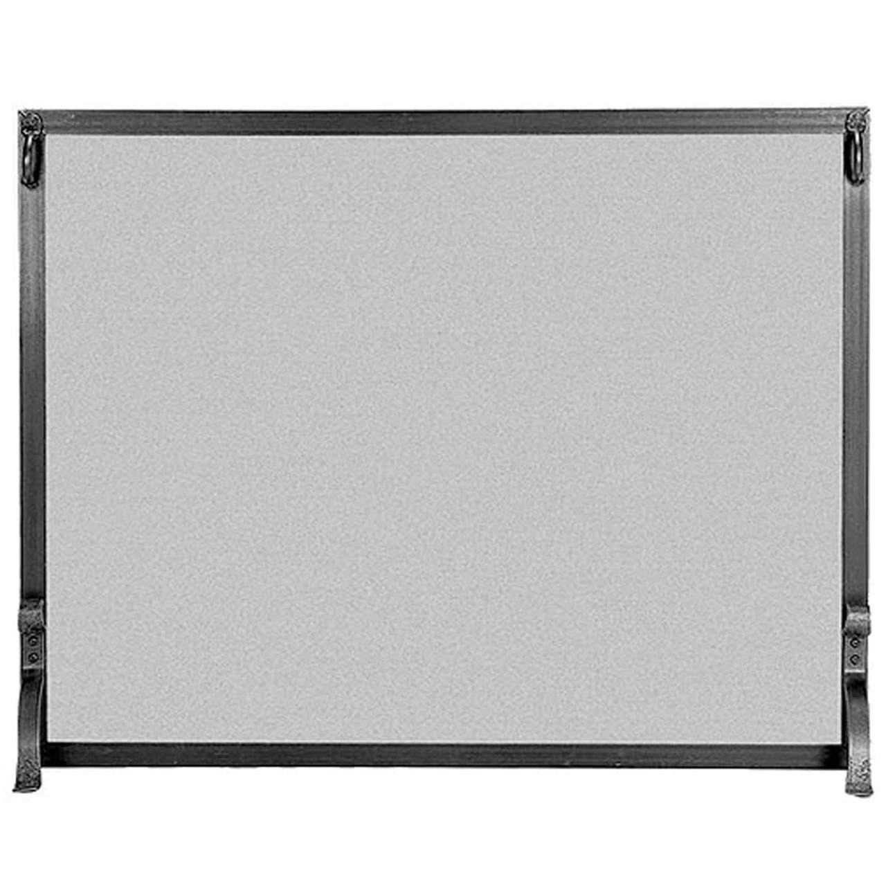 Pilgrim Forged Iron Fireplace Screen - Matte Black 39" x 31"