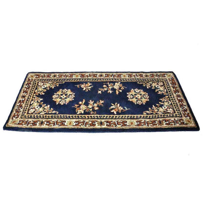 56" Rectangle Blue Oriental Fireplace Rug