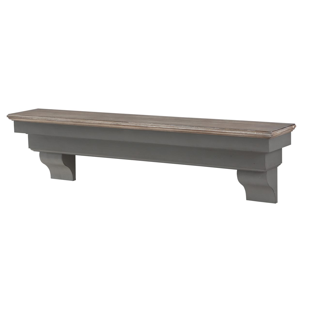 72" Hadley Fireplace Shelf by Pearl Mantels - Cottage Distressed Finish