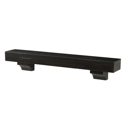 72" Shenandoah Fireplace Shelf by Pearl Mantels - Espresso Distressed Finish