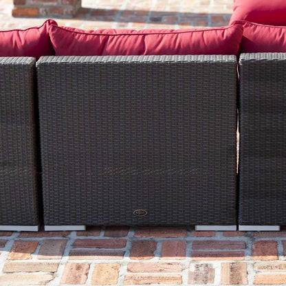 Mocha Wicker Sofa Patio Set