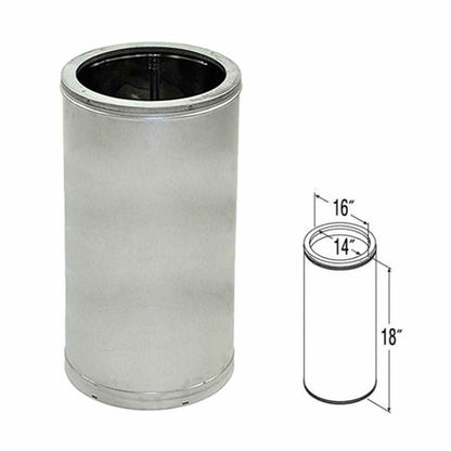 14" x 18" DuraTech Galvanized Chimney Pipe - 14DT-18