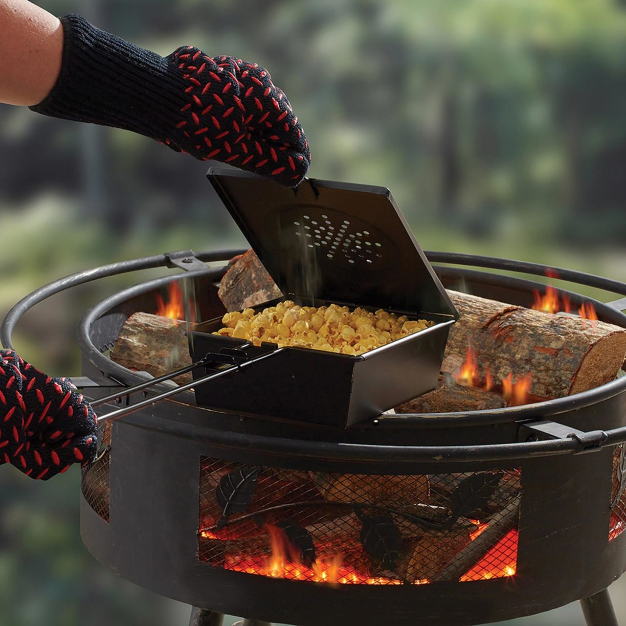 Non-Stick Campfire Popcorn Popper