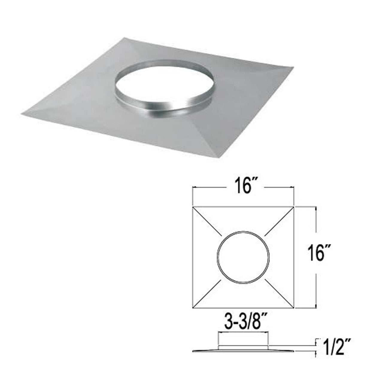 3" DuraFlexSS Top Plate - 3DFS-TP