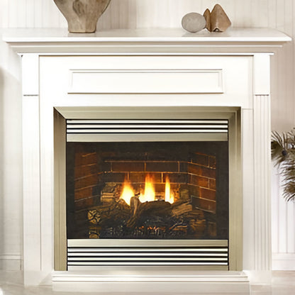White Mountain Hearth Cabinet Mantel with Base, White EMBF4SW