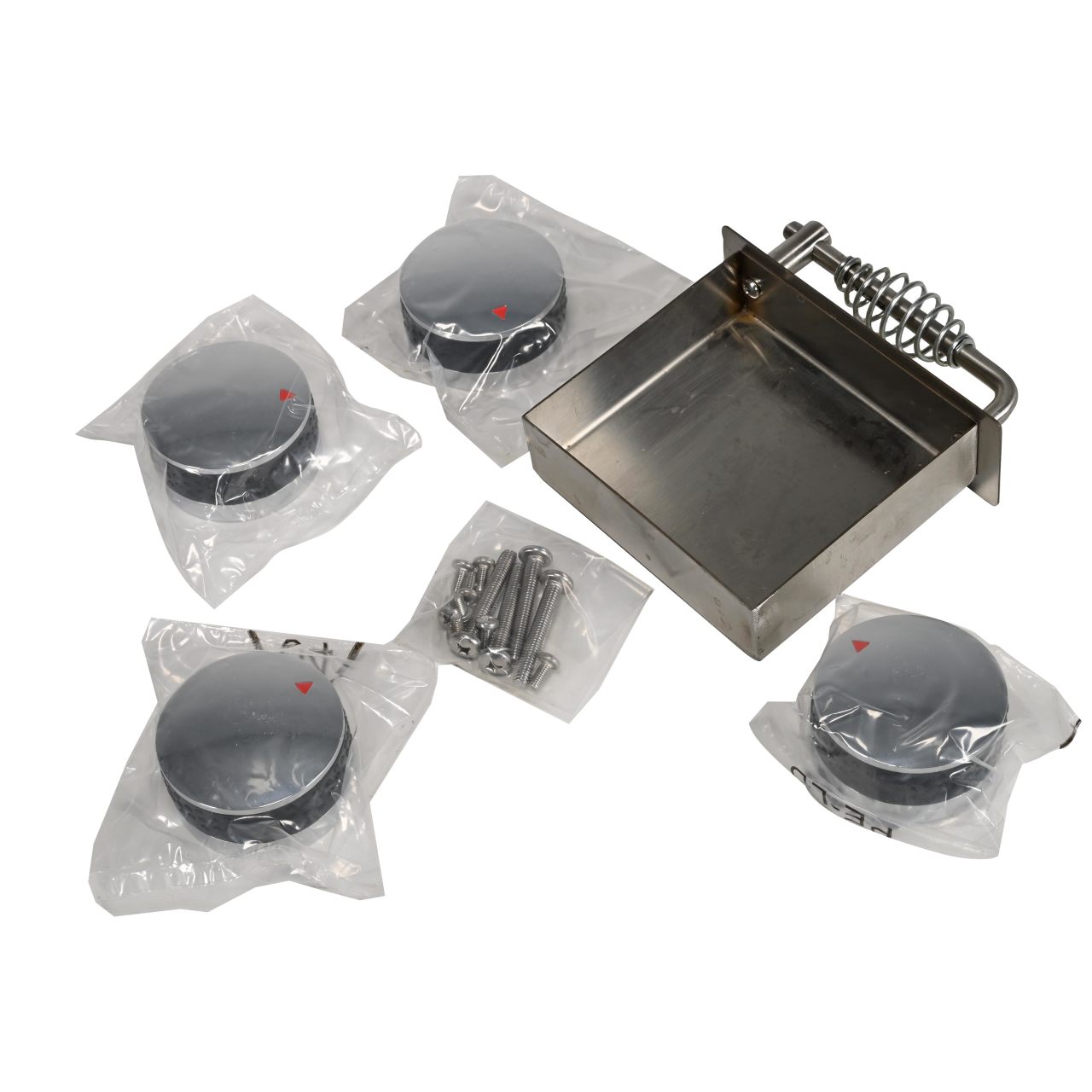 WoodEze 4-Burner Flat Top Griddle Gas Grill - Black and Stainless Steel
