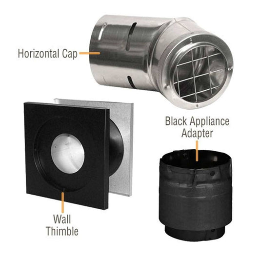 3"" PelletVent Pro Horizontal Kit - 3PVP-KHA