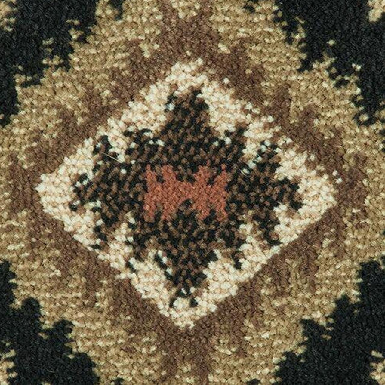 42" Half Round Southwest Pattern Hearth Rug