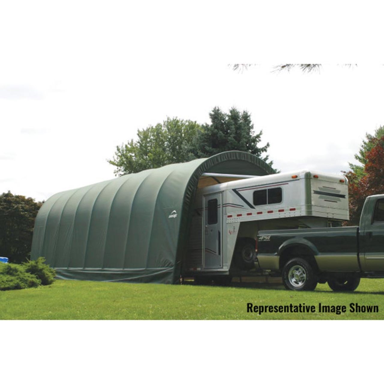 ShelterCoat 15' x  28' Wind & Snow Rated Garage  - Green