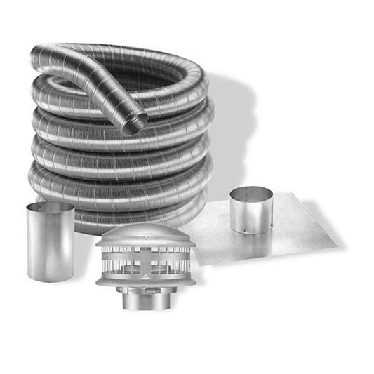 4" DuraFlexAL 35' Aluminum Gas Chimney Liner Kit - 4DFA-35K