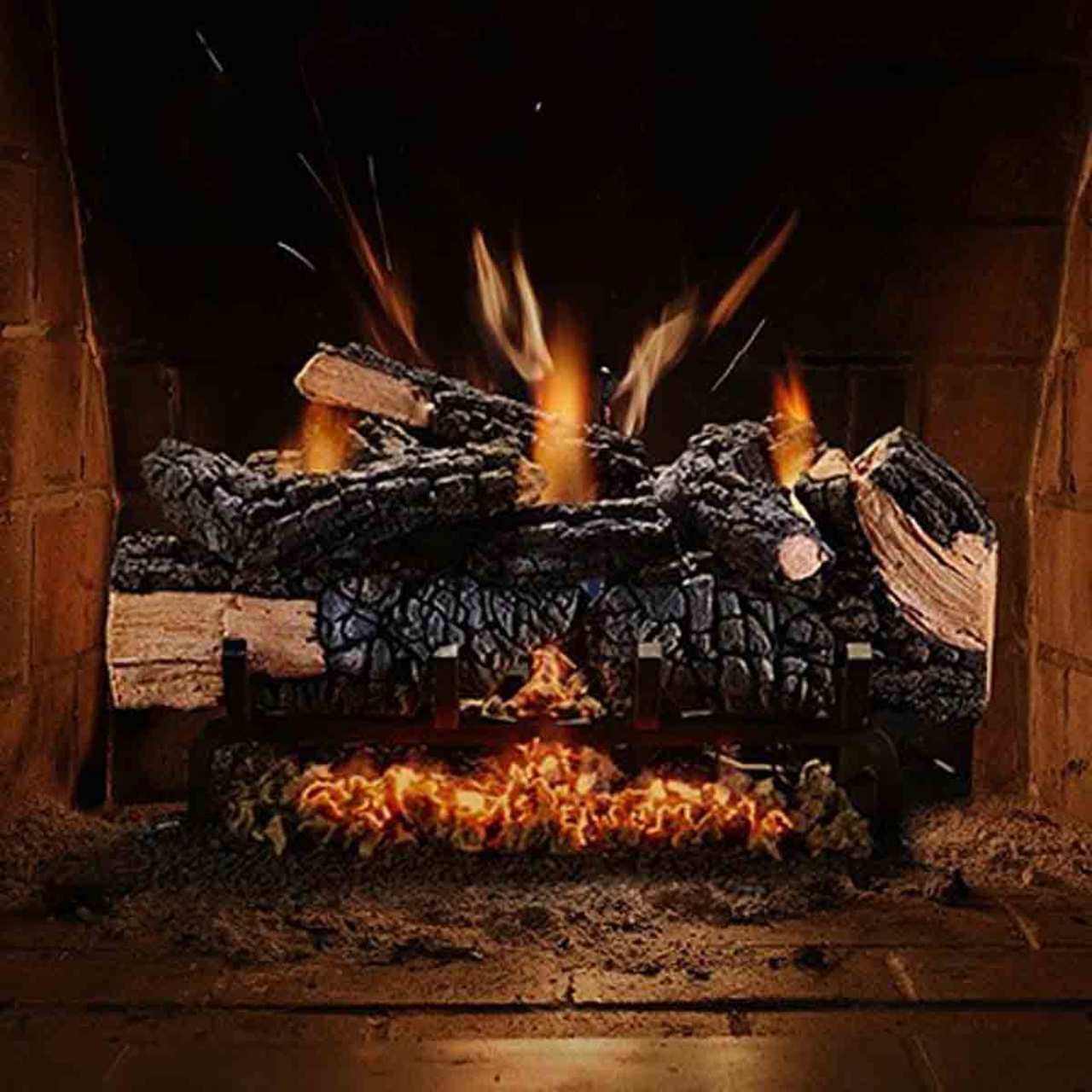 18" Cumberland Charred Gas Log Set w/Variable Flame - NG