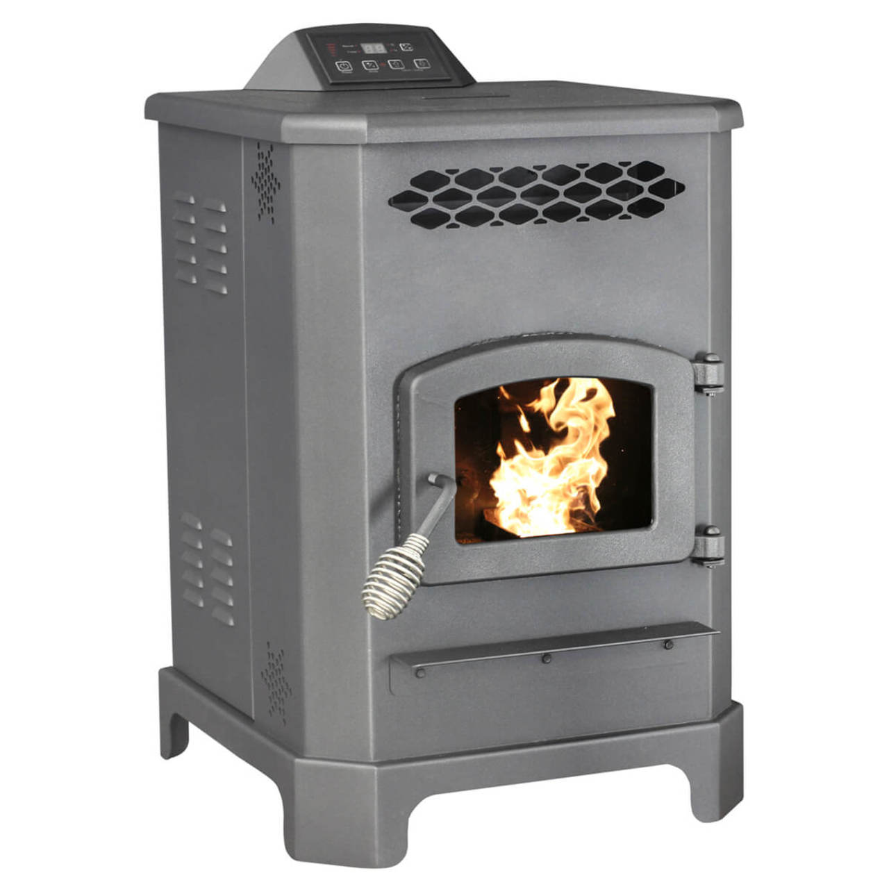 US Stove 2200 Sq.Ft. King Mini Pellet Stove with 20 lb Hopper and Remote