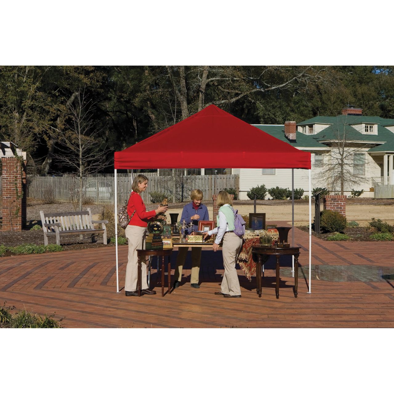 Pop-Up HD 10' x 10' Straight Leg Canopy -  Red