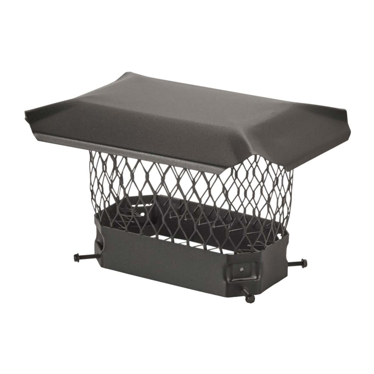 5" x 9" Black Galvanized Single Flue Chimney Cap-3/4" Mesh