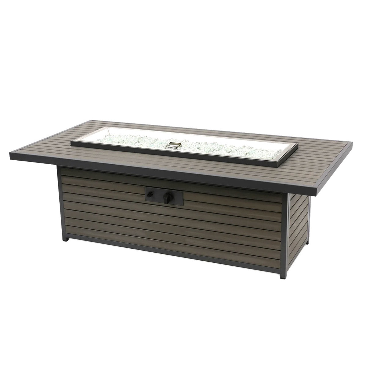 Outdoor Greatroom Kenwood and Brooks Linear Chat Height Gas Fire Pit Table