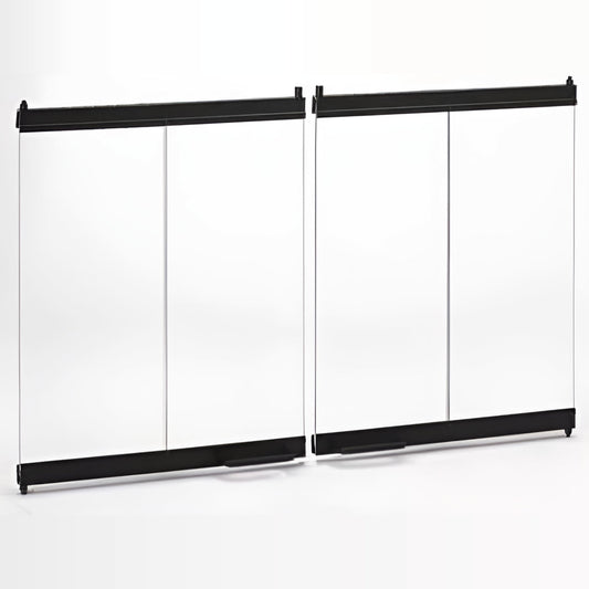 Majestic 36" Original Bi-Fold Glass Doors With Black Trim - DM1736