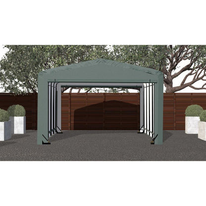 ShelterTube 12 x 23 x 8 Wind & Snow-Load Rated Garage - Green
