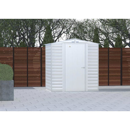 Arrow Select 6' x 5' Steel Storage Shed -  Flute Gray