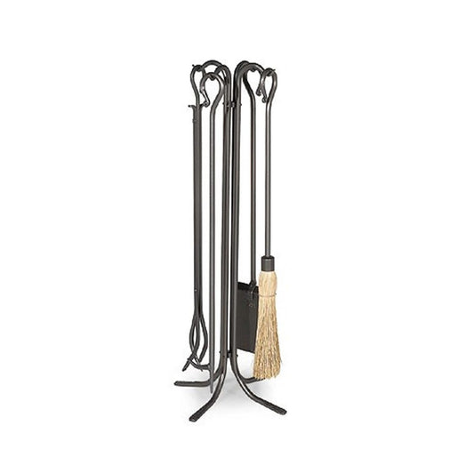 Pilgrim 5 Piece Large Hearth Fireplace Tool Set - Vintage Iron