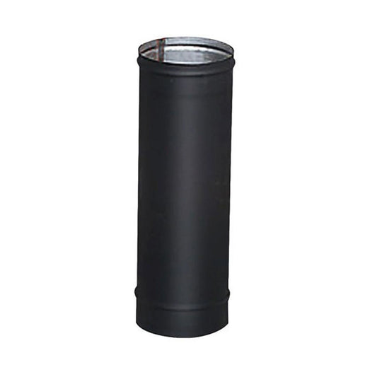 8" x 18" HeatFab Single Wall Black Stovepipe - 2804B