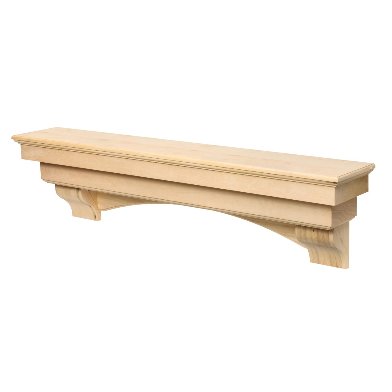 60" Auburn Unfinished Fireplace Shelf by Pearl Mantels
