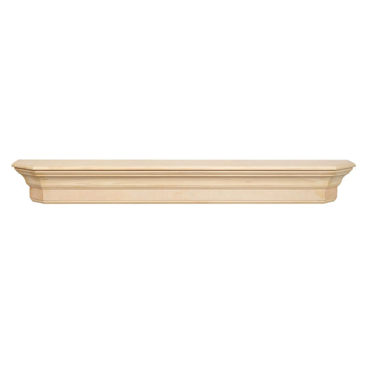 60" Lindon Unfinished Fireplace Shelf by Pearl Mantels