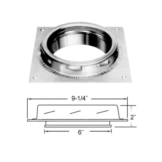 6" Selkirk Ultra-Temp Anchor Plate - 206400