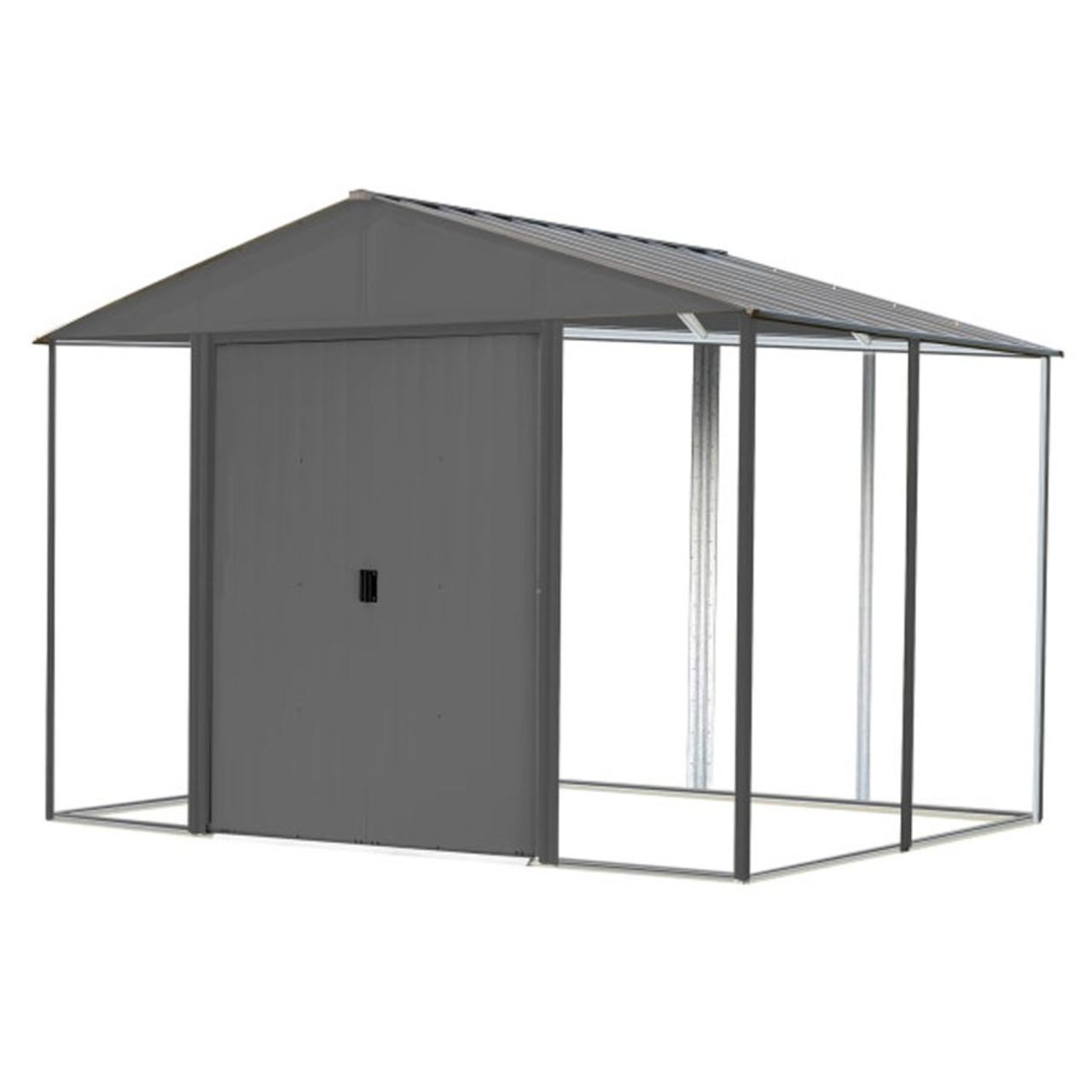 Ironwood 10' x 8' Galvanized Steel Hybrid Shed Kit - Anthracite