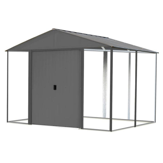 Ironwood 10' x 8' Galvanized Steel Hybrid Shed Kit - Anthracite