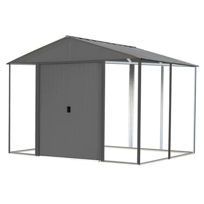 Ironwood 10 x 8 Galvanized Steel Hybrid Shed Kit - Anthracite