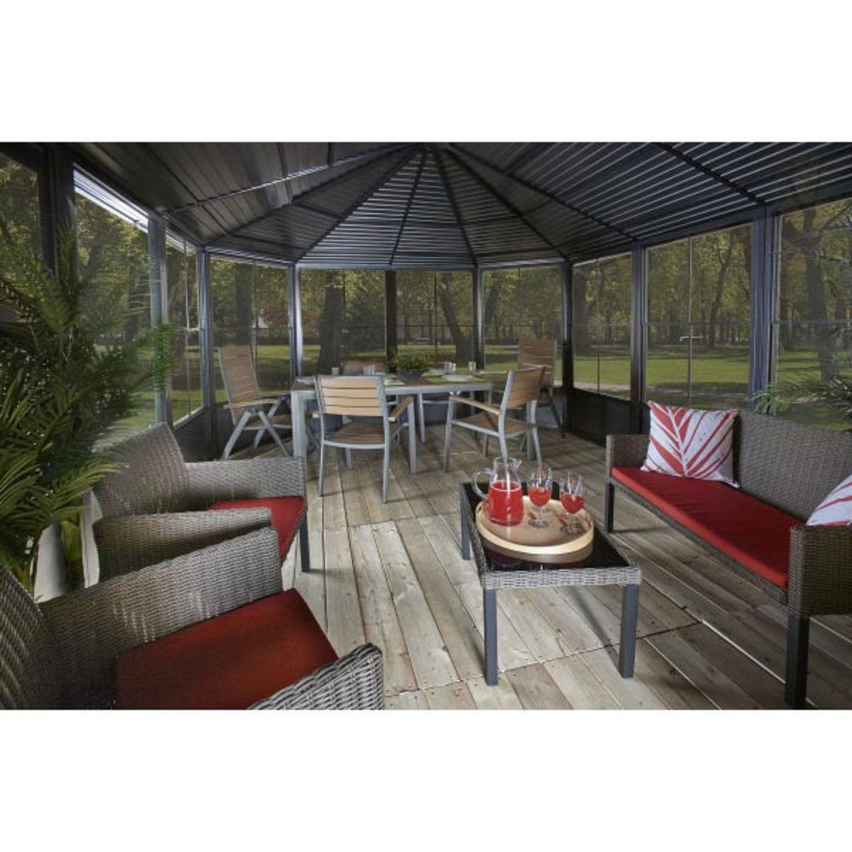 Charleston 12' x 18' Solarium - Dark Gray