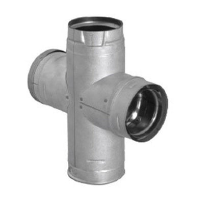 3" PelletVent Pro Double Tee with Clean-Out Tee Cap - 3PVP-DBT1