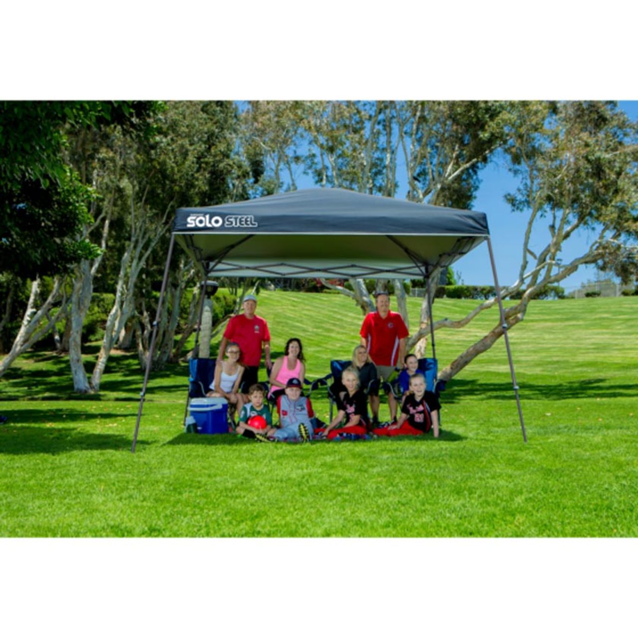 Solo Steel 90 11' x 11' Slant Leg Canopy - Midnight Blue