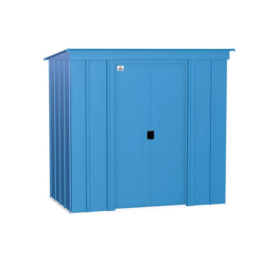 Arrow Classic Steel Storage Shed 6' x 4' -  Blue Gray