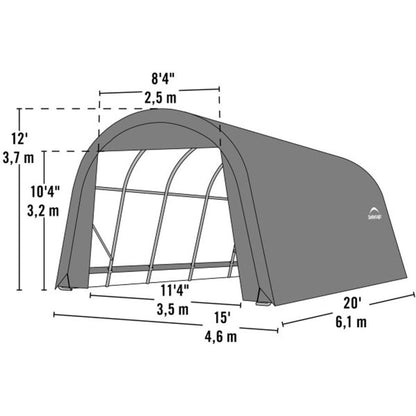 ShelterCoat 15 x  20 Wind & Snow Rated Garage  - Green