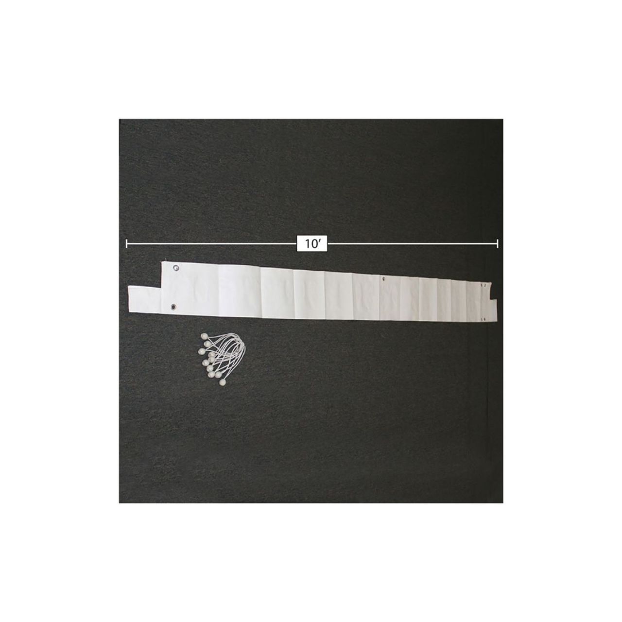 King Canopy  10' Rain Gutter with 10 White Ball Bungees