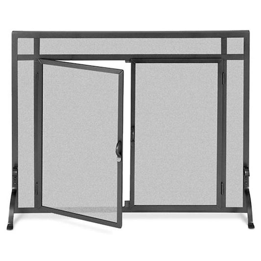 Pilgrim Forged Iron Door Screen - Black