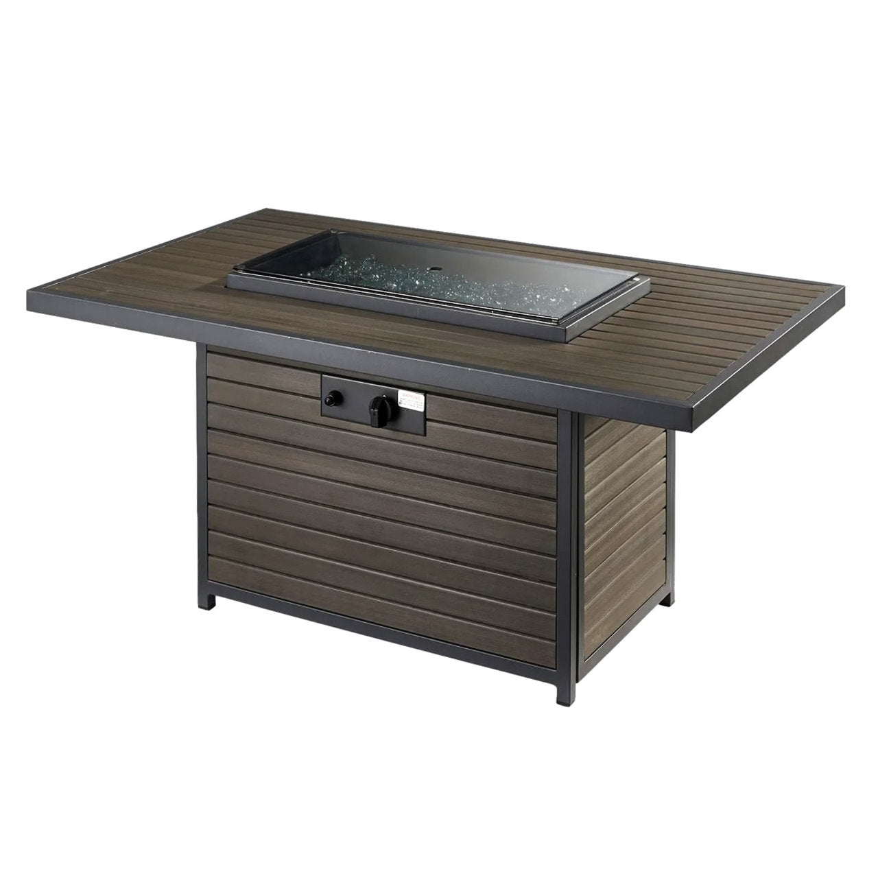 Outdoor Greatroom Kenwood and Brooks Rectangular Chat Height Gas Fire Pit Table