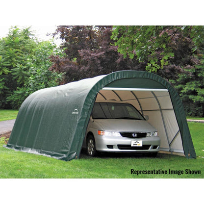 ShelterCoat 12 x 28 Wind & Snow Rated Garage  - Green