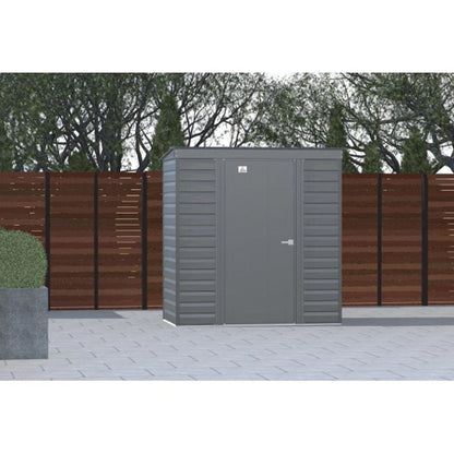 Arrow Select 6' x 4' Steel Storage Shed  -  Charcoal