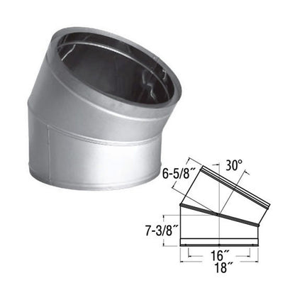 16" DuraTech 30 Degree Stainless Steel
