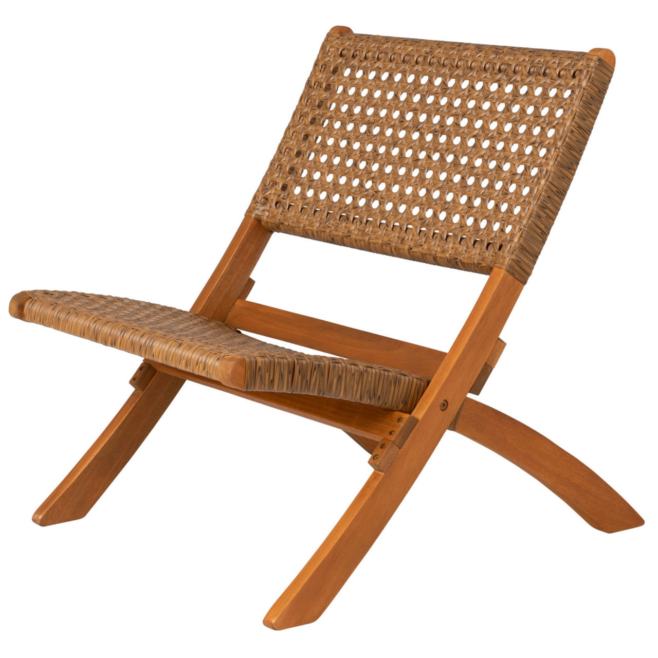 Fire Sense Sava Indoor-Outdoor Folding Chair in Black/Natural/Navy Blue/Warm Grey/Brown Webbing - 62774 - 64159 - 63636 - 63637 - 64098